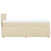 vidaXL Boxspringbett mit Matratze Creme 100x200 cm Stoff