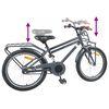 vidaXL Kinderfahrrad 18 Zoll f&uuml;r 5-7 Jahre alt Dunkelgrau
