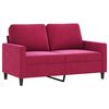 vidaXL 2-Sitzer-Sofa Weinrot 120 cm Samt