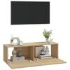 vidaXL TV-Wandschr&auml;nke 2 Stk. Sonoma-Eiche 100x30x30 cm Holzwerkstoff
