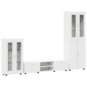 vidaXL TV-Schrankset FLORIN 3 stk. 150 x 39 x 30 cm Wei&szlig; Holzwerkstoff