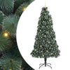 vidaXL Künstlicher vorbeleuchteter Weihnachtsbaum mit Kugelset 240 cm