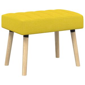 vidaXL Kanalgepolsterte Bank Helles Gelb 60 x 40 x 45 cm Stoff