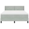 vidaXL Boxspringbett mit Matratze Hellgrau 190 x 140 cm Samt