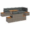 vidaXL Garten-Sofa-Set 9 stk. Grau Poly Rattan