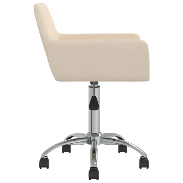 vidaXL Esszimmerst&uuml;hle 4 Stk. Drehbar Creme Stoff