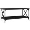 vidaXL Couchtisch Schwarz 100x50x45 cm Holzwerkstoff und Eisen