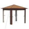 vidaXL Gazebo ohne Seitenwand 2,6 x 2,6 m Beige und Braun