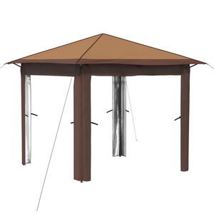 vidaXL Gazebo ohne Seitenwand 2,6 x 2,6 m Beige und Braun