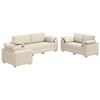 vidaXL Sofa 2 pcs Beige 219 x 80 x 82 cm Leinenmischgewebe