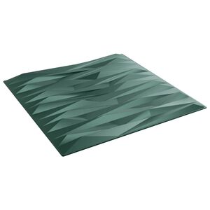 vidaXL Wandpaneele 12 stk. 50 x 50 cm Stein Gr&uuml;n XPS Schaum