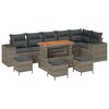 vidaXL Garten-Sofa-Set 10 pcs Grau Poly-Rattan