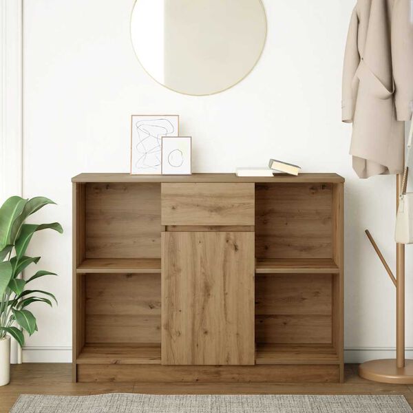 vidaXL Sideboard mit Schublade Artisan-Eiche 101x35x76cm Holzwerkstoff