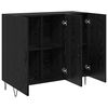 vidaXL Sideboard Schwarz Eichen-Optik 90 x 32,5 x 80 cm Holzwerkstoff