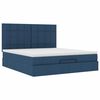 vidaXL Ottoman-Bett mit Matratze Blau 160x200 cm Stoff