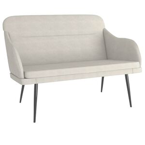 vidaXL Sitzbank Creme 110x76x80 cm Samt