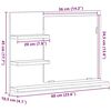 vidaXL Badspiegel Sonoma-Eiche 60x10,5x45 cm Holzwerkstoff