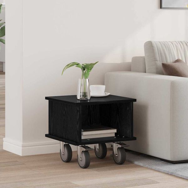 vidaXL TV-St&auml;nder Schwarz Eichen-Optik 37 x 35 x 35 cm Holzwerkstoff