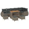 vidaXL Gartensofa-set 10 stk. Grau Poly-Rattan