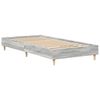 vidaXL Bettgestell ohne Matratze Grau Sonoma 75x190 cm Holzwerkstoff