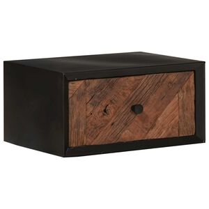 vidaXL Handgefertigter Nachttisch Natur 40 x 30 x 20 cm