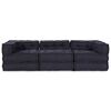 vidaXL Modular Patchwork Sofa 3 pcs Anthrazit Stoff