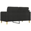 vidaXL 2-Sitzer-Sofa Schwarz 140 cm Stoff