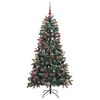 vidaXL K&uuml;nstlicher Weihnachtsbaum Gr&uuml;n 180 cm PVC, Plastik und Stahl