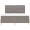 vidaXL LED Boxspringbett mit Matratze Taupe 180 x 200 cm Stoff