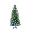 vidaXL K&uuml;nstlicher Weihnachtsbaum mit 150 LEDs Gr&uuml;n 120 cm PE und PVC