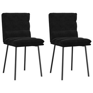 vidaXL Esszimmerst&uuml;hle 2 Stk. Schwarz Samt