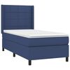 vidaXL Boxspringbett mit Matratze & LED Blau 100x200 cm Stoff