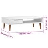 vidaXL Couchtisch MOLDE Wei&szlig; 100x55x31 cm Massivholz Kiefer
