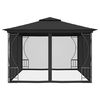 vidaXL Pavillon mit Netz 300x400x265 cm Anthrazit