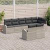 vidaXL Gartensofa-set Hellgrau 55 x 55 x 37 cm Poly-Rattan