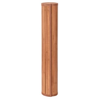 vidaXL Teppich Rechteckig Braun 100x400 cm Bambus