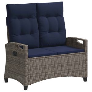 vidaXL Gartenbank mit Kissen 105 x 60 x 112 cm Stahl