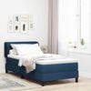 vidaXL Boxspringbett mit Matratze mit Kopfteil Blau 90 x 190 cm Stoff