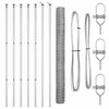 vidaXL Bodenmontierter Sechseckzaun 10 x 1,5 m Verzinkter Stahl Silber