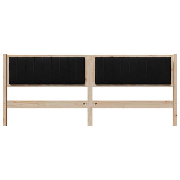 vidaXL Gepolstertes Kopfteil Braun 200 cm Massives Kiefernholz