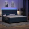 vidaXL LED Boxspringbett mit Matratze Blau 200 x 200 cm Stoff