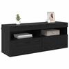 vidaXL TV-Wandschrank Schwarz Eichen-Optik 100 x 30 x 40 cm