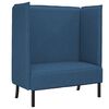 vidaXL Hoher R&uuml;cken Sofa 101cm Blau Stoff