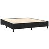 vidaXL Boxspringbett mit Matratze & LED Schwarz 180x200 cm Samt