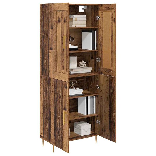 vidaXL Highboard Altholz 69,5 x 34 x 180 cm Holzwerkstoff