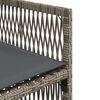 vidaXL 7-tlg. Garten-Essgruppe mit Kissen Grau Poly Rattan