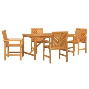 vidaXL Garten Essgruppe 5 Stk. Braun Massivholz Akazie