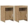 vidaXL Nachttische 2 stk. Artisan-Eiche 40 x 36 x 60 cm Holzwerkstoff