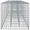 vidaXL Gabionen Hochbeet 2 pcs Silber 260 x 60 x 55 cm