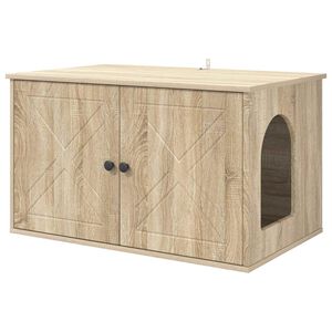 vidaXL Katzenhaus Sonoma 85 x 55 x 50,5 cm Holzwerkstoff